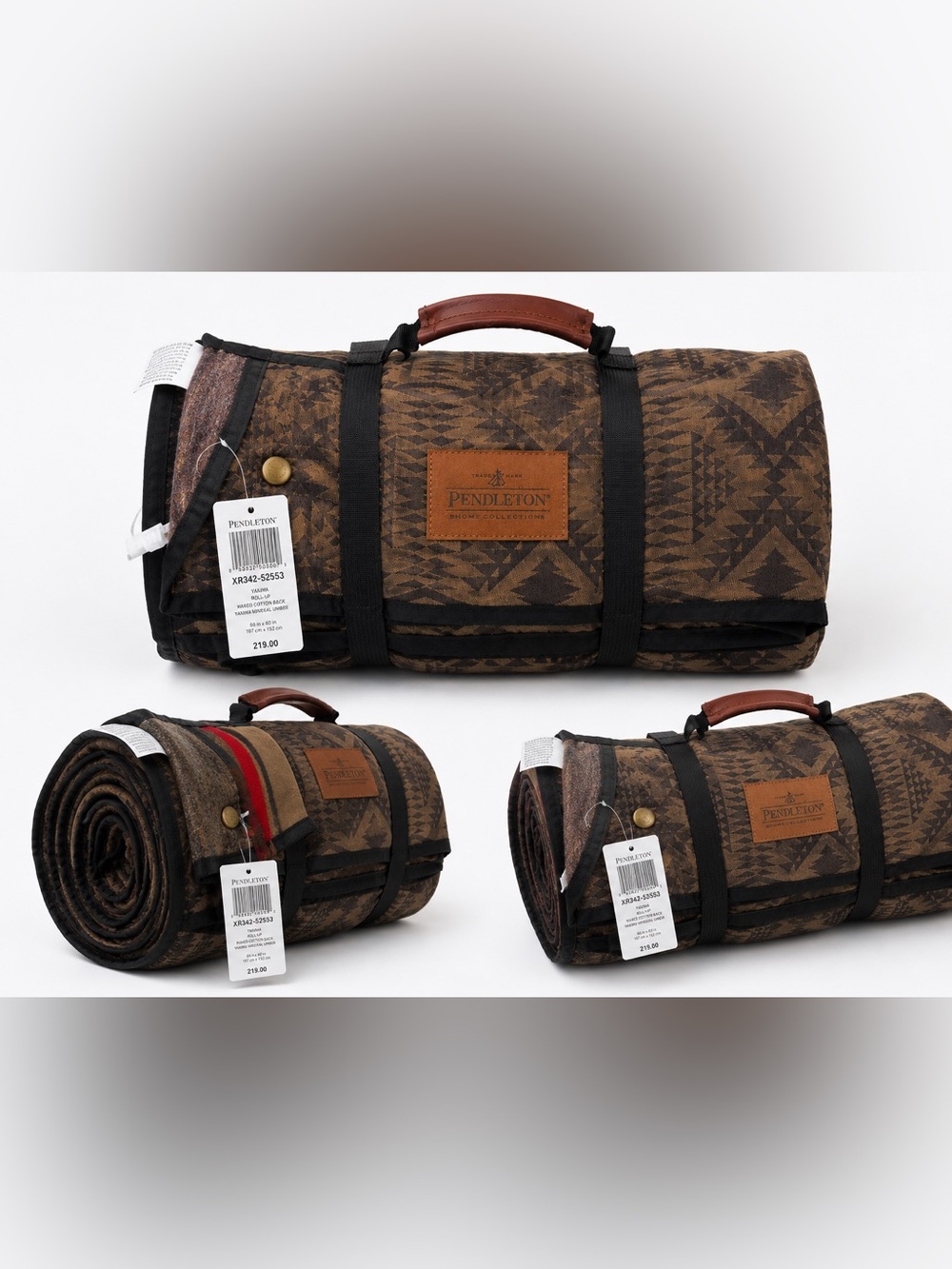 Rare discontinued Pendleton Yakima Roll-Up  Blanket Mineral Umber NWT